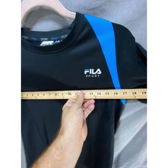 Fila Shirt Boys Extra‎ Large Black Short Sleeve Pullover Tee Kids Youth - Picture 7 of 9